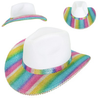 WESTERN RHINESTONE EMBELLISHED COWBOY HAT