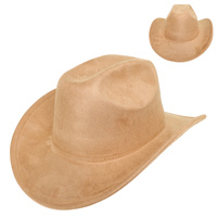 WESTERN PANEL STITCHED FELT COWBOY HAT