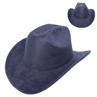 WESTERN PANEL STITCHED FELT COWBOY HAT