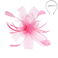 KENTUCKY DERBY SOUTHERN STYLE FEATHER FASCINATOR DETACHABLE HEADBAND INCLUDES HEADBAND AND CLIP