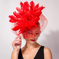 DERBY STATEMENT FASCINATOR WITH HEADBAND AND CLIP