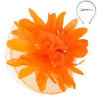 DERBY STATEMENT FASCINATOR WITH HEADBAND AND CLIP