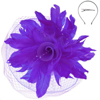 DERBY STATEMENT FASCINATOR WITH HEADBAND AND CLIP