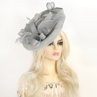 3-PIECE SUNDAY BEST KENTUCKY DERBY SOUTHERN STYLE FLAX FABRIC RIBBON DECORATIVE DETACHABLE HEADPIECE FASCINATOR