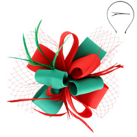 FEATHERED LOOPY BOW SINAMAY FASCINATOR