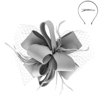 FEATHERED LOOPY BOW SINAMAY FASCINATOR