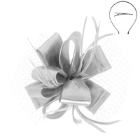 FEATHERED LOOPY BOW SINAMAY FASCINATOR