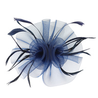 FLORAL FEATHERED SHEER MESH FASCINATOR