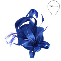 FEATHERED LOOPY BOW DISC FASCINATOR