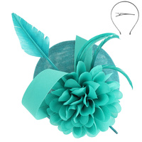 FORAL FEATHERED SINAMAY DISC FASCINATOR