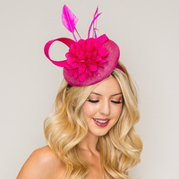 FORAL FEATHERED SINAMAY DISC FASCINATOR