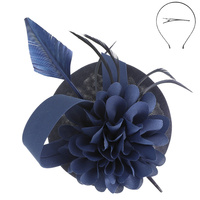 FORAL FEATHERED SINAMAY DISC FASCINATOR