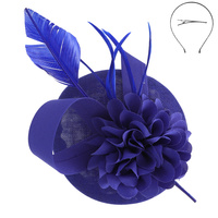 FORAL FEATHERED SINAMAY DISC FASCINATOR