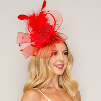 FLORAL FEATHERED LOOPY BOW FASCINATOR