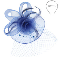 FLORAL FEATHERED ROUND FASCINATOR