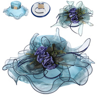 2-IN-1 FLORAL ORGANZA FASCINATOR HAT