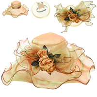 2-IN-1 FLORAL ORGANZA FASCINATOR HAT