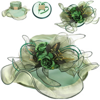 2-IN-1 FLORAL ORGANZA FASCINATOR HAT