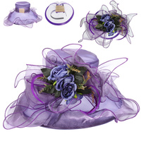 2-IN-1 FLORAL ORGANZA FASCINATOR HAT