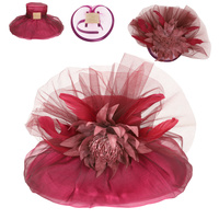 2-IN-1 FLORAL ORGANZA FASCINATOR HAT