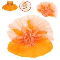 2-IN-1 FLORAL ORGANZA FASCINATOR HAT