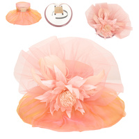 2-IN-1 FLORAL ORGANZA FASCINATOR HAT