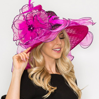 2-IN-1 FLORAL ORGANZA FASCINATOR HAT