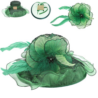 2-IN-1 FLORAL ORGANZA FASCINATOR HAT