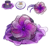 2-IN-1 FLORAL ORGANZA FASCINATOR HAT