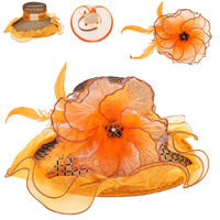 2-IN-1 FLORAL ORGANZA FASCINATOR HAT