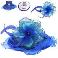 2-IN-1 FLORAL ORGANZA FASCINATOR HAT