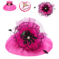 2-IN-1 FLORAL ORGANZA FASCINATOR HAT