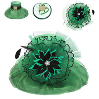 2-IN-1 FLORAL ORGANZA FASCINATOR HAT