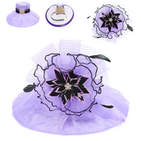 2-IN-1 FLORAL ORGANZA FASCINATOR HAT