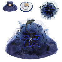 2-IN-1 FLORAL ORGANZA FASCINATOR HAT