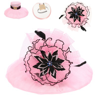 2-IN-1 FLORAL ORGANZA FASCINATOR HAT