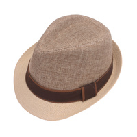 COLOR BLOCKING NEUTRAL TONE FEDORA