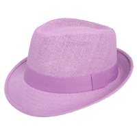 FASHION STRAW WOVEN PANAMA FEDORA HAT