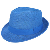 FASHION STRAW WOVEN PANAMA FEDORA HAT