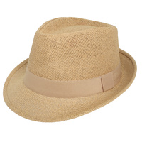 FASHION STRAW WOVEN PANAMA FEDORA HAT