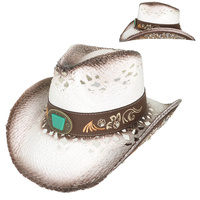 FASHION WESTERN STRAW WOVEN COWBOY HAT