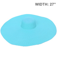 FLOPPY OVERSIZED WIDE BRIM PAPER BRAID SUN HAT