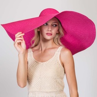 FLOPPY OVERSIZED WIDE BRIM PAPER BRAID SUN HAT