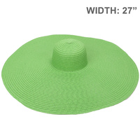 FLOPPY OVERSIZED WIDE BRIM PAPER BRAID SUN HAT