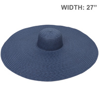 FLOPPY OVERSIZED WIDE BRIM PAPER BRAID SUN HAT