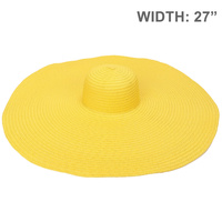 FLOPPY OVERSIZED WIDE BRIM PAPER BRAID SUN HAT