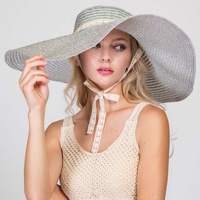 FLOPPY WIDE BRIM PAPER BRAID SUN HAT