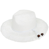 WESTERN WIDE BRIM FRINGE WOVEN COWBOY HAT