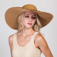 WESTERN WIDE BRIM FRINGE WOVEN SUN HAT