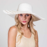 WESTERN WIDE BRIM FRINGE WOVEN SUN HAT